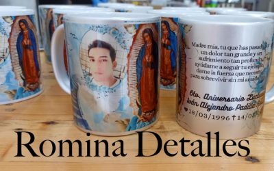 Tazas para aniversario luctuoso.