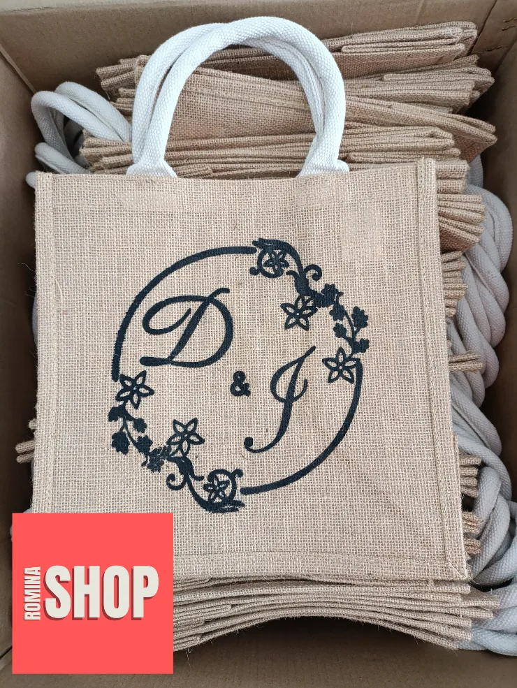 BOLSAS YUTE BODA PERSONALIZADA bolsa yute boda
